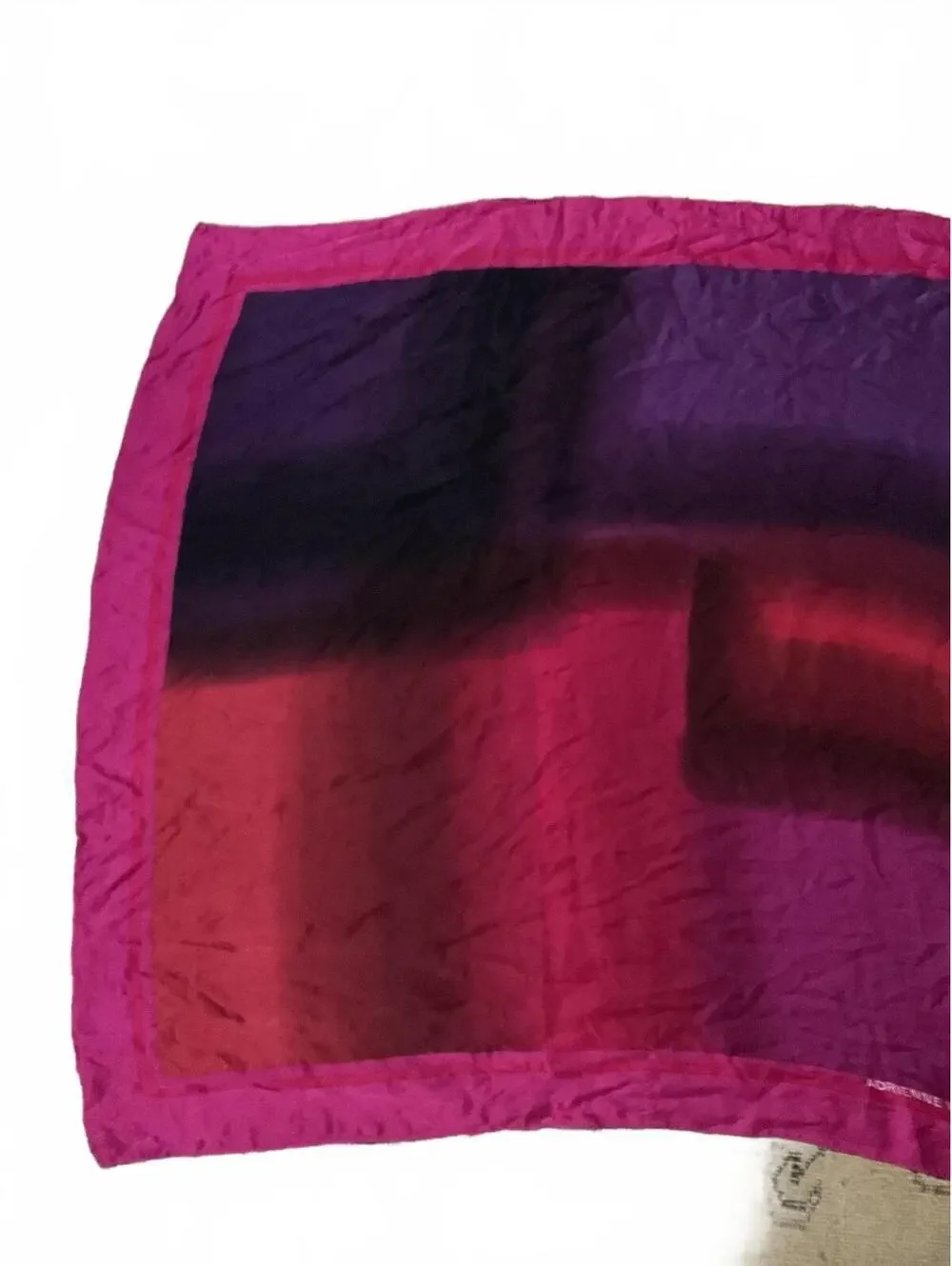 Adrienne Vittadini Silk Gradient Color Scarf Pink Purple Red